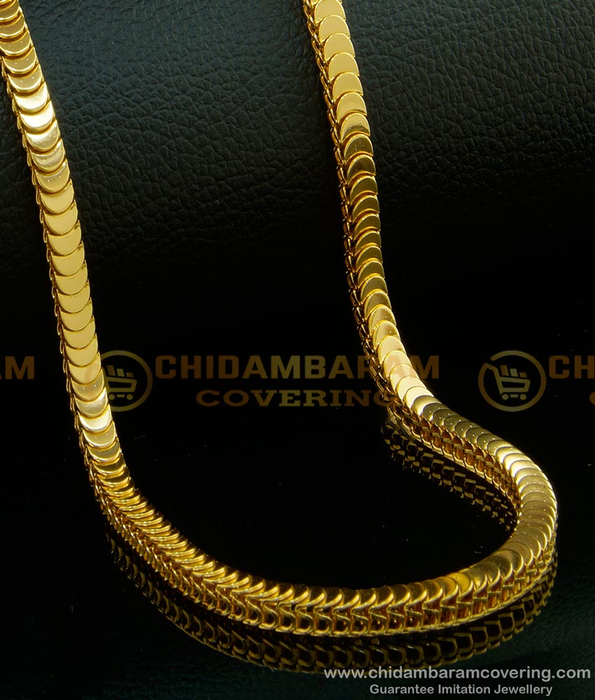 CHN126-XLG - 36 Inches Long New Arrival Unique Gold Chain Design One Gram Gold Plated Long Chain For Ladies