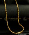 CHN050-XLG - 36 Inches Long Kerala Spring Flexible Long Chain Gold Plated Chain Online