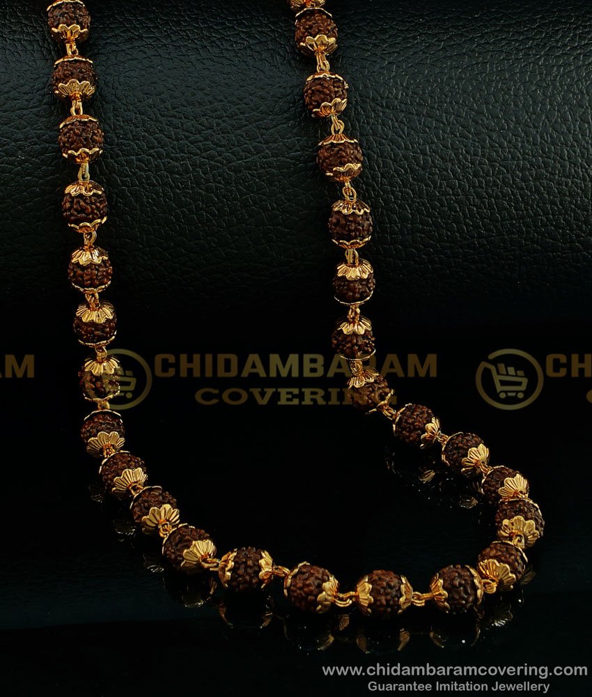 rudraksha chain, gold Rudraksha chain,