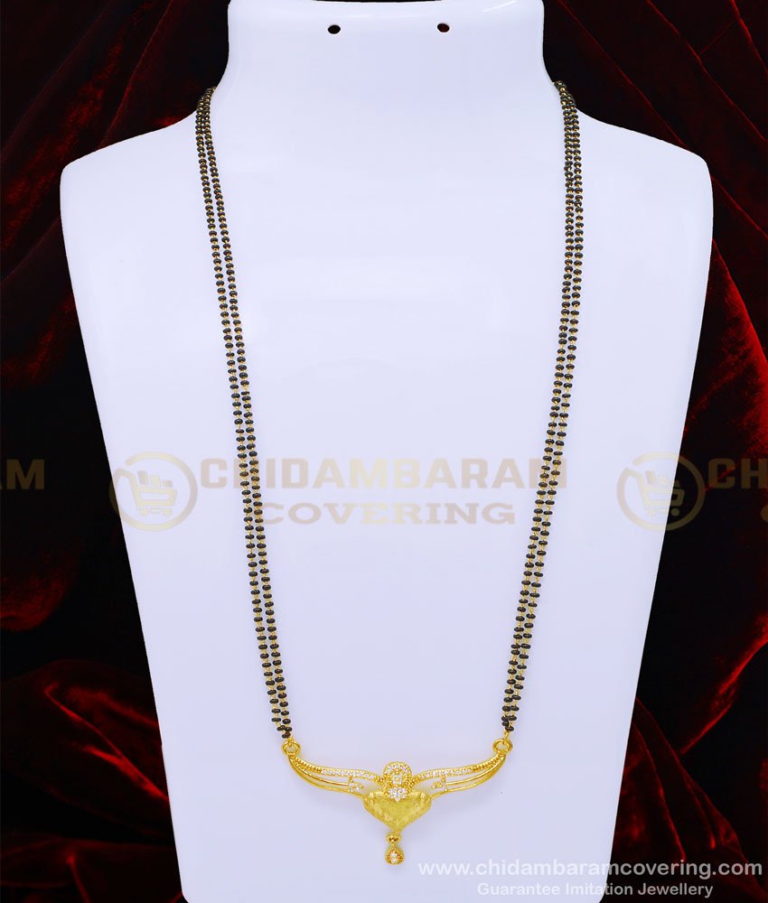 black beads mangalsutra, long Mangalsutra,