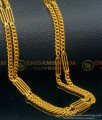 CHN221 - Gold Plated Daily Use 2 Line Gold Chain Designs Rettai Vadam Chain Design Online