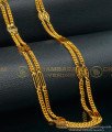 CHN222 - Traditional Gold Plated Daily Use Double Line Gold Chain Designs for Women 