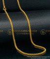 CHN230-LG - 30 Inches Long Simple Light Weight One Gram Gold Long Chain Designs for Regular Use  