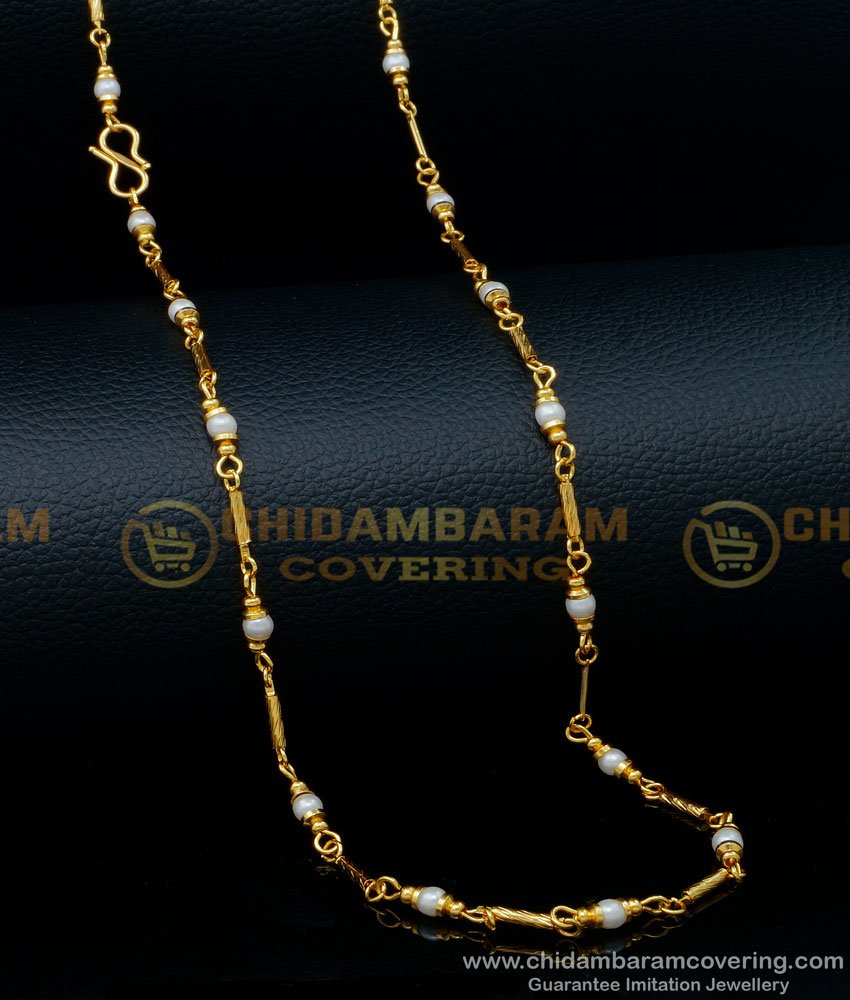  artificial pearl mala, pearl chain, Muthu malai, Muthu mani chain, Muthu mala, white beads chain, long muthu malai, long pearl chain, artificial jewellery, 