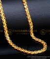 CHN291-LG -  30 Inches Long Real Gold Chain Model Long Chain Designs for Marriage