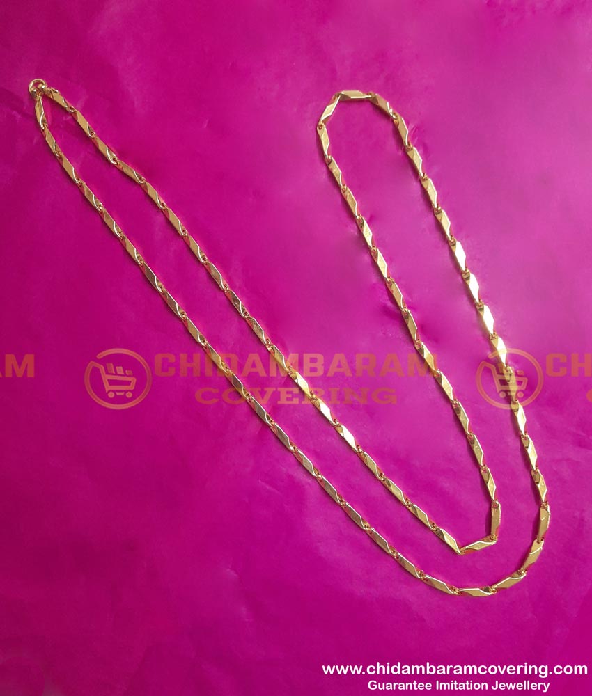 CHN293-XLG - 36 Inches Long Heavy Square Cutting Chain Designs For Men