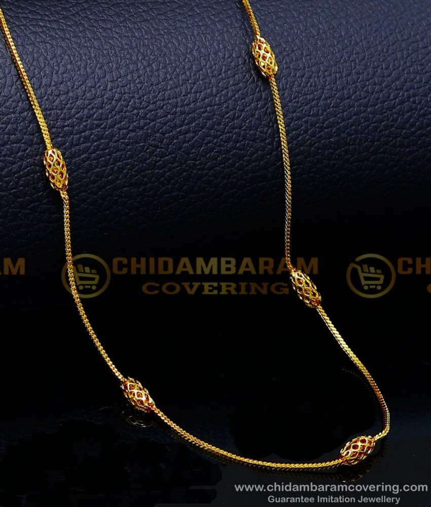 gold beads design long chain, gold plated jewellery with guarantee,thin gold chain for women, chain design for women, chain design for women, gold plated silver chain, gold plated chain, 1 gram gold chain for women,1 gram gold chain