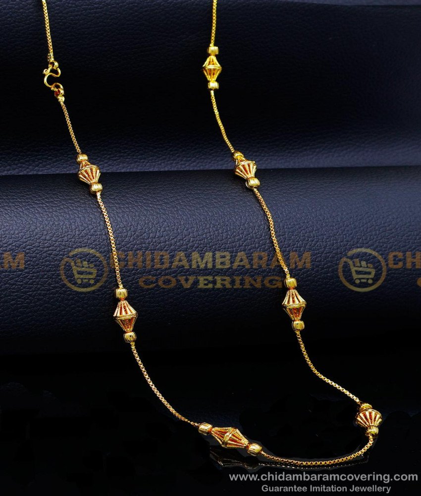 gold beads design long chain, gold plated jewellery with guarantee,thin gold chain for women, chain design for women, chain design for women, gold plated silver chain, gold plated chain, 1 gram gold chain for women,1 gram gold chain