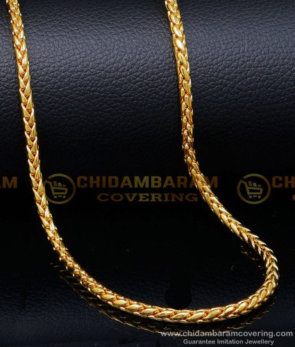 CHN343-LG - 30 Inches New Artificial Marriage Gold Chain Designs for Ladies