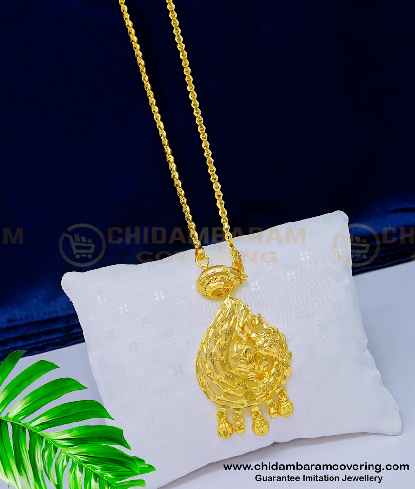 dollar chain. pendant chain, dollar with chain, pendant with chain, gold dollar chain, gold locket chain, south indian jewellery, one gram gold jewelry,