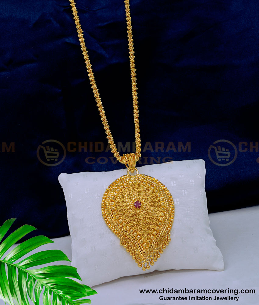 dollar chain. pendant chain, dollar with chain, pendant with chain, gold dollar chain, gold locket chain, south indian jewellery, one gram gold jewelry,