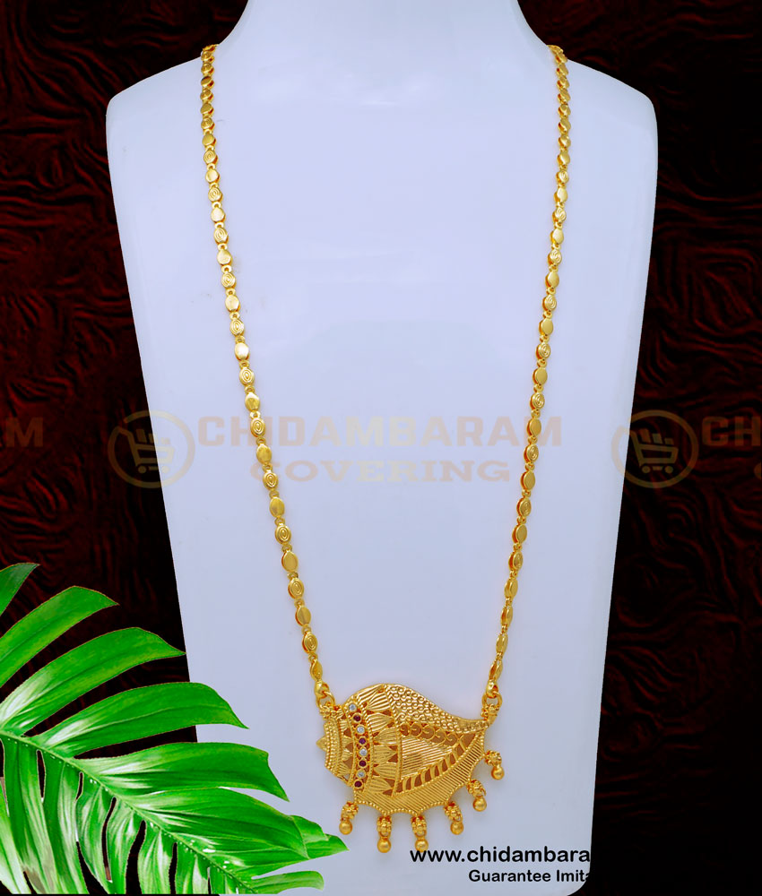 Latest Gold Pattern Sangu Design Pendant Chain for Ladies