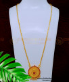 1 Gram Gold Ruby Stone Gold Dollar Chain Designs for Female