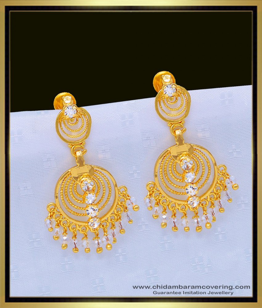 one gram gold jewellery, gold plated earring, crystal earring, 3 line earring, coral earring, pearl earrings,