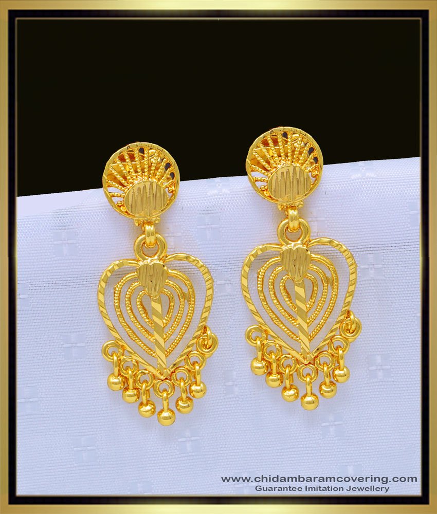 light weight gold earring with weight, earring with price, kammal design, thodu, thongal thodu, one gram gold jewellery, gold plated jewellery, 