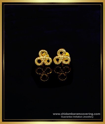 ERG1184 - 1 Gram Gold Daily Wear Casting Type Gold Earrings Design for Kids Girl 