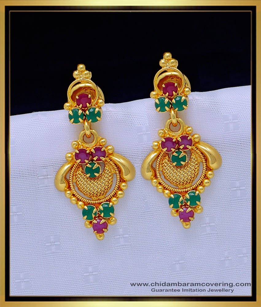  big danglers, plain danglers design,long chain earrings, stone earrings, covering thodu, 