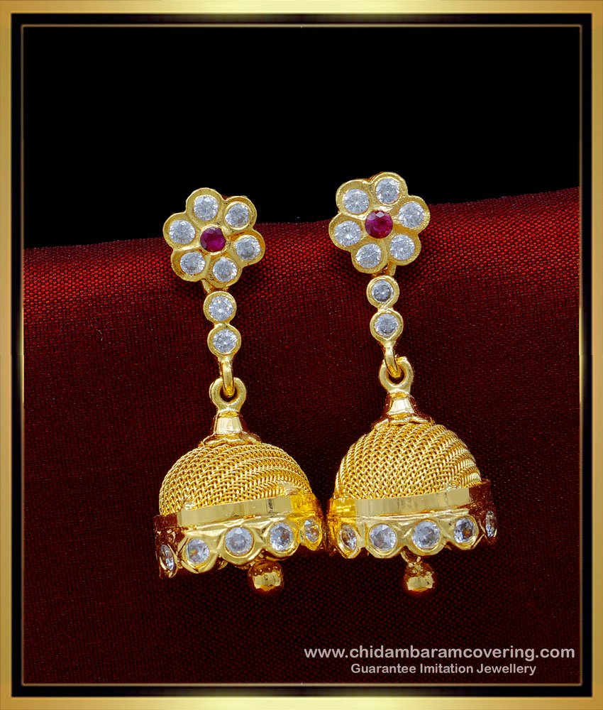 jhumka design, covering jimiki online,impon jimiki kammal, gold jimiki, 