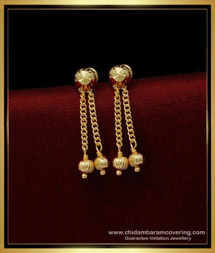 ERG1413 - Simple Daily Wear Traditional Gold Design Earrings Imitation Jewellery 