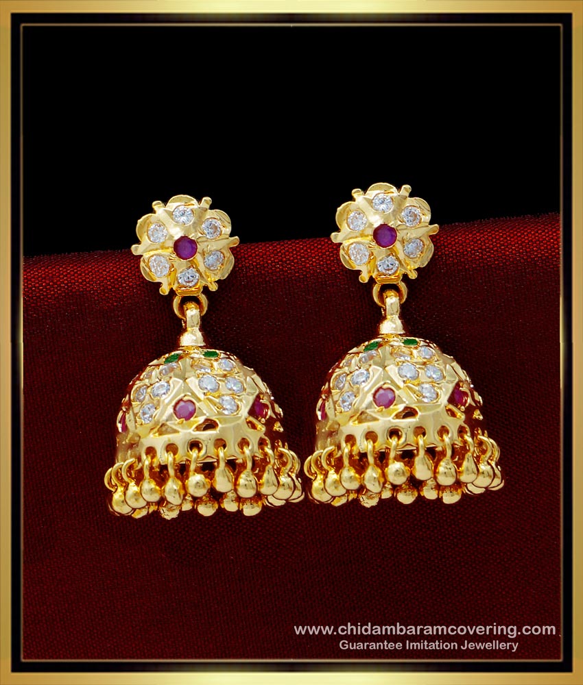 jhumka design, covering jimiki online,impon jimiki kammal, gold jimiki, impon jhumkas, stone jhumkas, big impon jhumkas, gold jhumka earrings, 