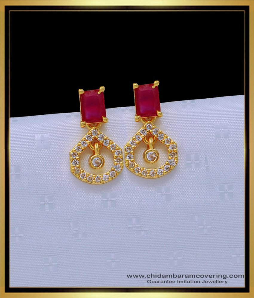 one gram gold earrings with price, 1 gram gold earrings new design, one gram gold earrings design,  1 gram gold earrings online, stone earrings,