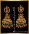 big jhumkas, designer jewellery, latest gold buttalu design, temple buttalu design, temple jhumkas earring, one gram gold jewellery online, nagas jhumkas,