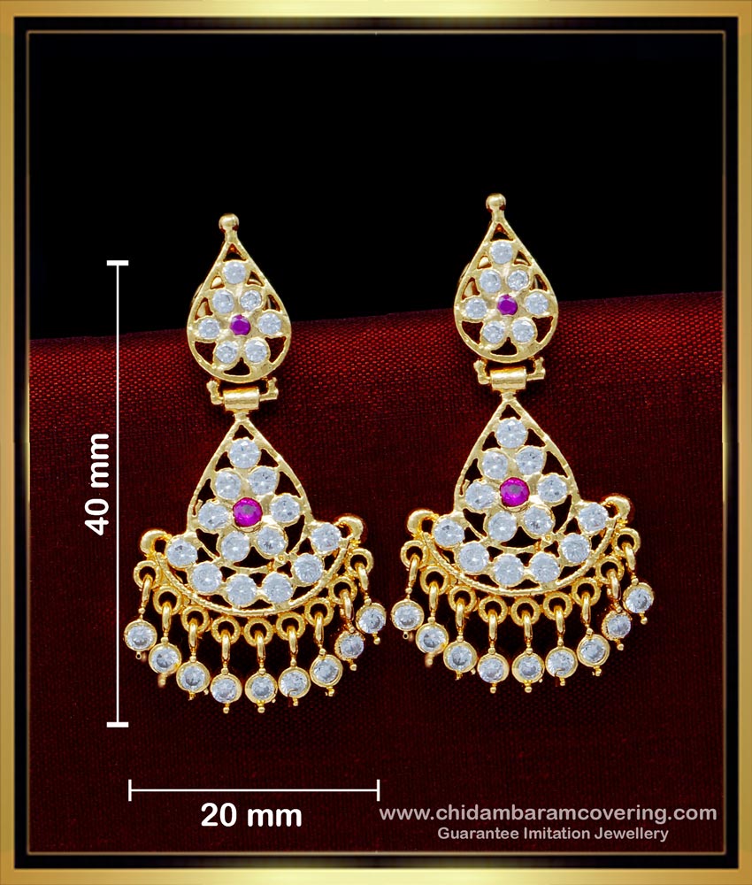 Impon Earrings designs, Impon stud Earrings, Impon kammal, Impon Jhumkas, impon earrings online shopping, impon earrings price, stone earrings, 