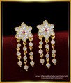 impon earrings, impon thodu design, impon kal thodu, five metal earrings designs, impon earrings with price, white stone earrings, gold covering earrings, 