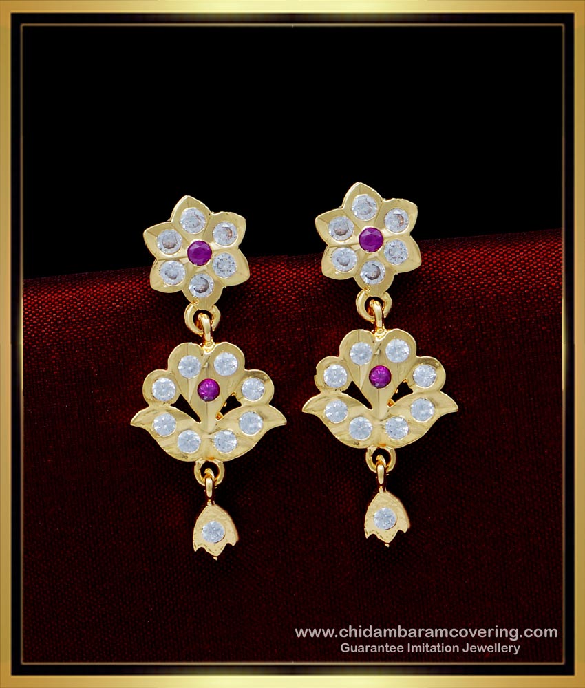  artificial ruby earrings,  dangle earrings gold,  dangle drop earrings, impon earrings online shopping, impon earrings designs, impon stud earrings, 