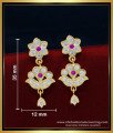  artificial ruby earrings,  dangle earrings gold,  dangle drop earrings, impon earrings online shopping, impon earrings designs, impon stud earrings, 