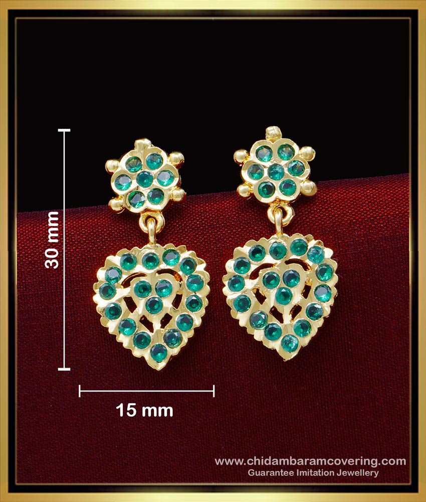 gold covering thodu, imitation five metal jewellery, five metal earring, impon kammal, impon thodu, impon earrings, ruby stone earrings, pink stone earrings, 