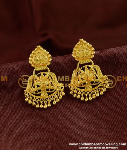 ERG255 - Real Gold Design Dangler Earring Gold Plated Dangler Online