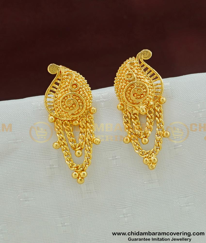 ERG474 - New Model Mango Design Covering Small Kammal Earring Designs Online