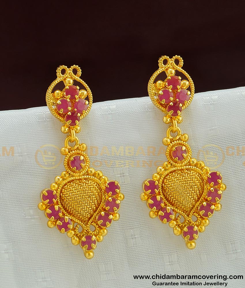 ERG482 - High Quality Function Wear Ad Stone Long Earring for Ladies