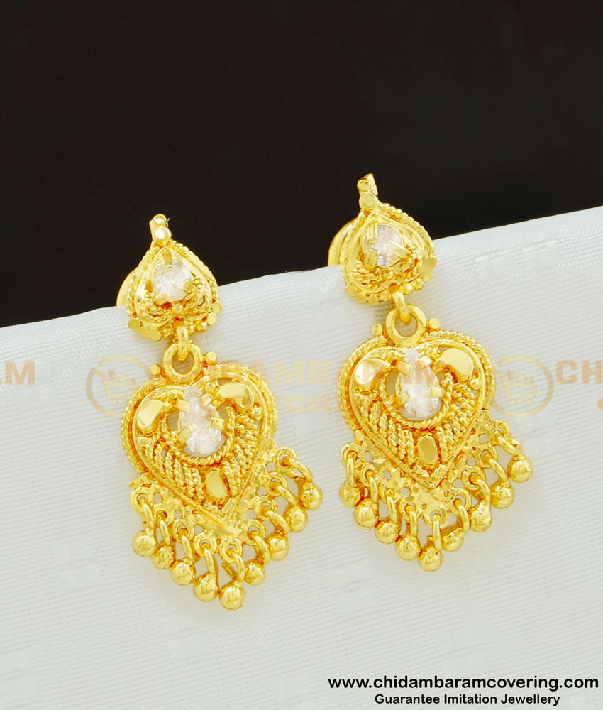 ERG617 - New Model American Diamond Dangler Earring Design Online