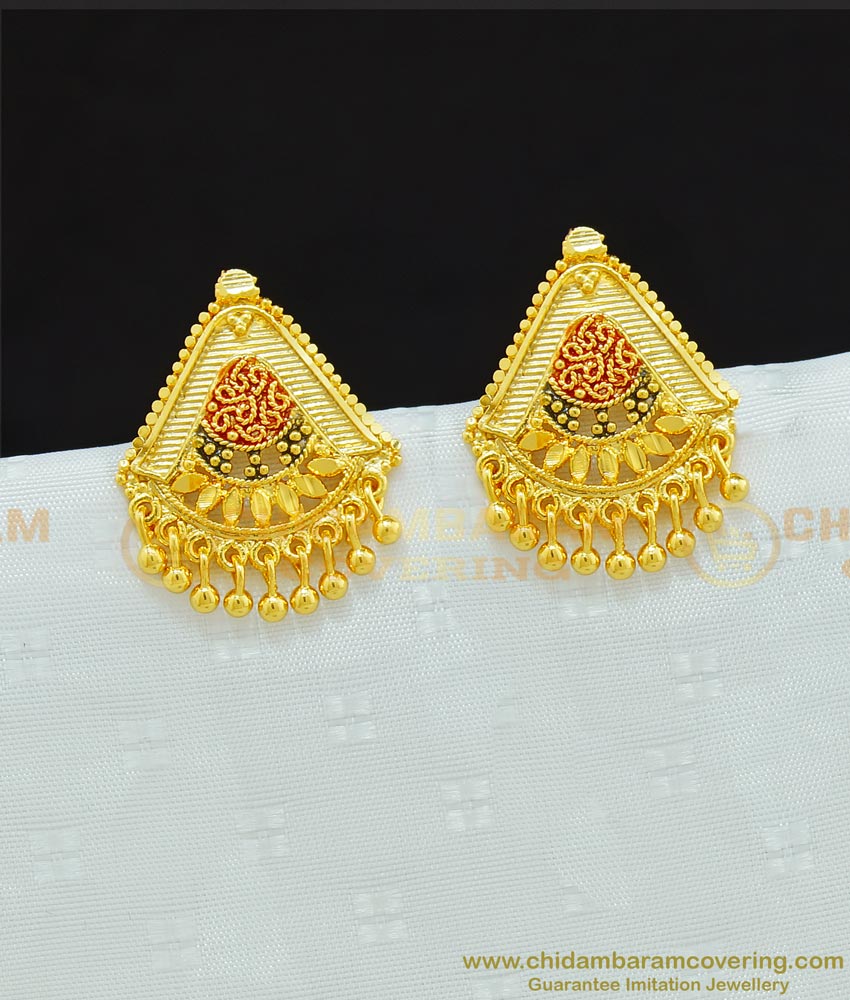 ERG663 - Gold Design Forming Gold Studs Earring Design Imitation Jewelry Buy Online
