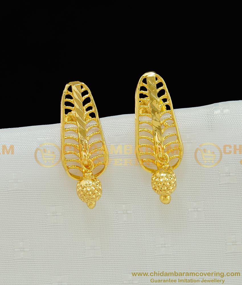 ERG774 - Trendy Daily Wear Small Gold Earring Design Gold Plated Studs Buy Online