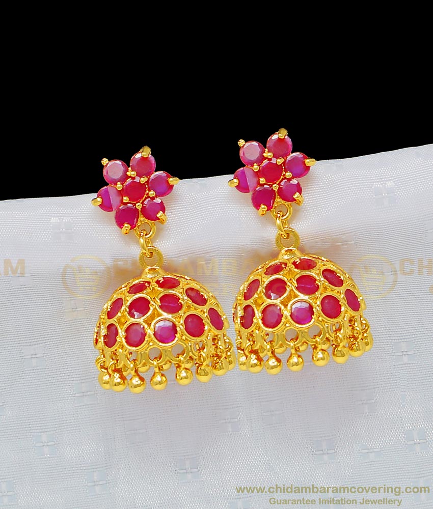 traditional gold jhumka, buttalu designd, telugu bullalu designs,