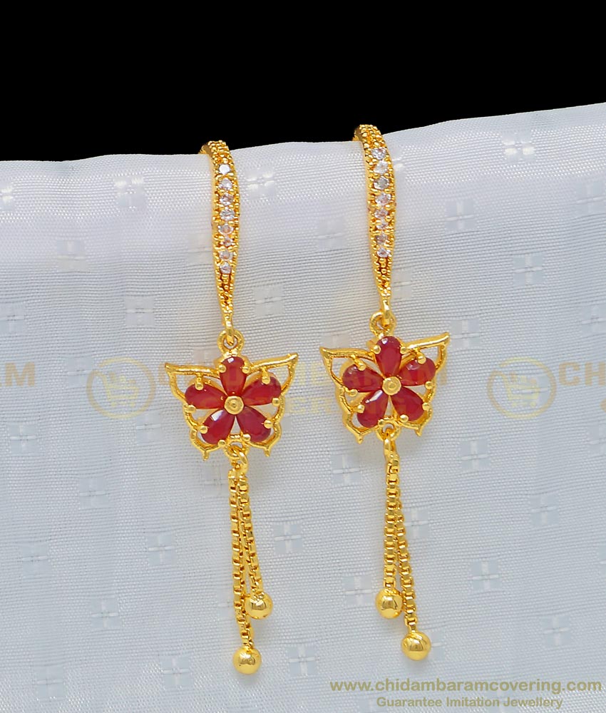 latkan design, 1 gram earrings design, earrings latkan, 1 gram gold plated jewellery, fashion jewellery, kammal design, earrings design, earrings design in gold, screw lock earrings, stylish daily wear gold earrings