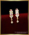 studs for women,simple earrings designs for daily use, impon thodu, impon earrings, five metal jewellery, stone studs, white stone earrings,