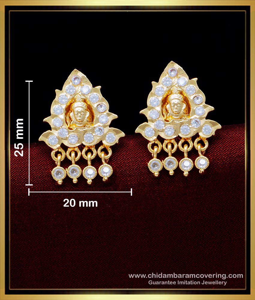 impon kammal online shopping, lakshmi stud earrings gold, stud lakshmi devi gold earrings, impon kammal price, impon stud earrings,artificial earrings design