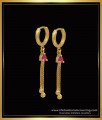 1 Gram Gold Bali Design Ruby Stone Earrings Online