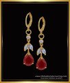 Modern Ruby Stone bali Earrings Artificial Jewellery 