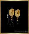 Gold Plated Daily Wear Black Crystal Bali Earrings for Girls 