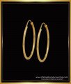 1 Gram Gold Plated Round Round Hoop Earrings for Women