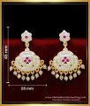 Bridal Wear Five Metal Impon Stone Earrings for Women