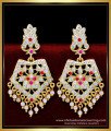 South Indian Wedding Jewellery Impon Big Size Stone Earrings