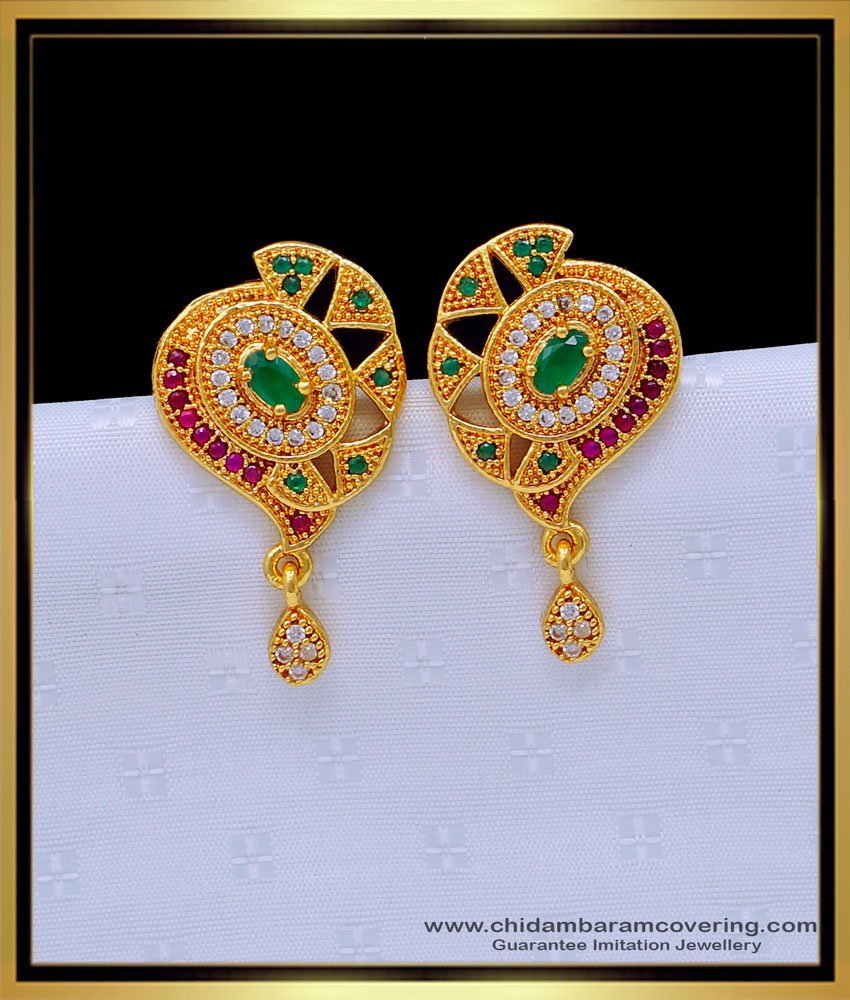 Latest Model Zircon Stone Stud Earrings Designs for Women 