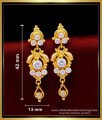 Best Quality White Stone Long Hanging Earrings Design