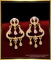 Unique White Stone 1 Gram Gold Chandbali Earrings Online